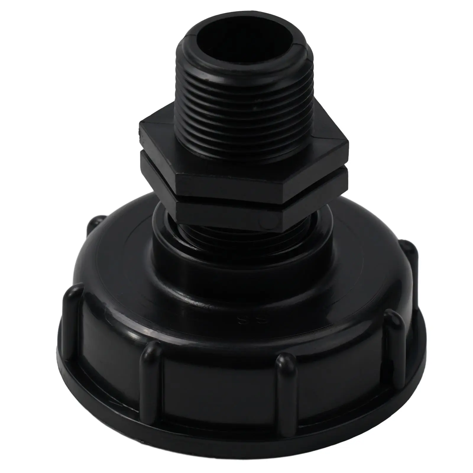 IBC Container Adapter with 1 Inch Lid, Encapsulated Inch Threads, Reliable and Sturdy Design, Perfect for Rain Barrels