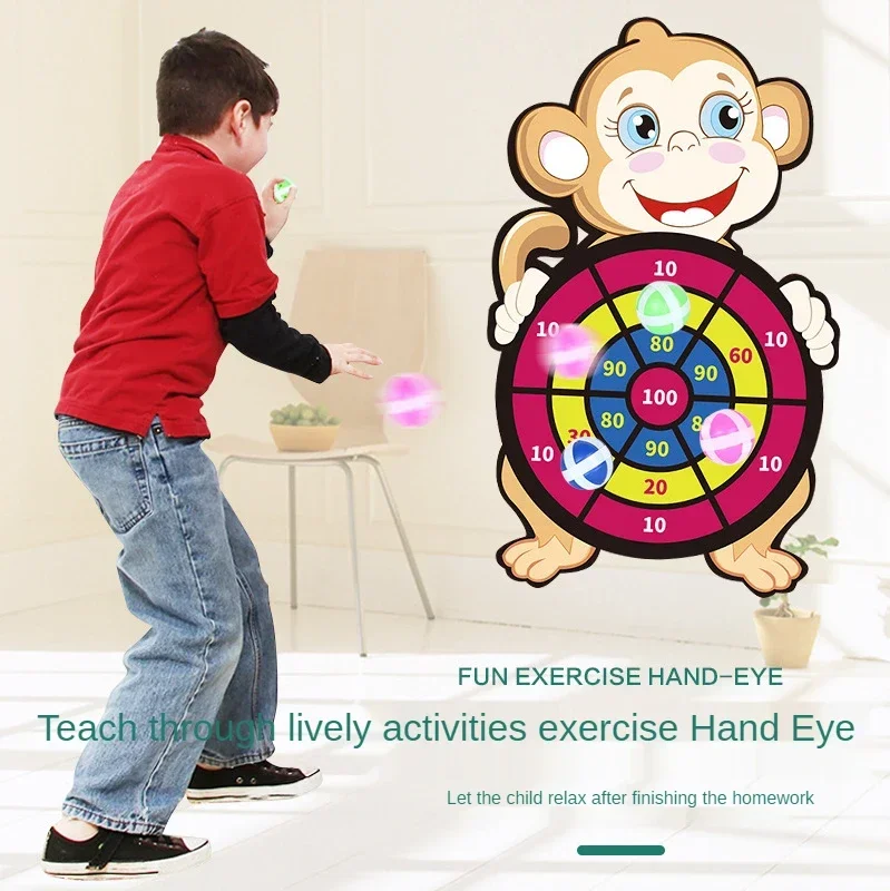 Bersaglio per freccette Montessori giochi sportivi per bambini 3-6 anni giocattolo educativo all'aperto con palline appiccicose gioco da tavolo per freccette