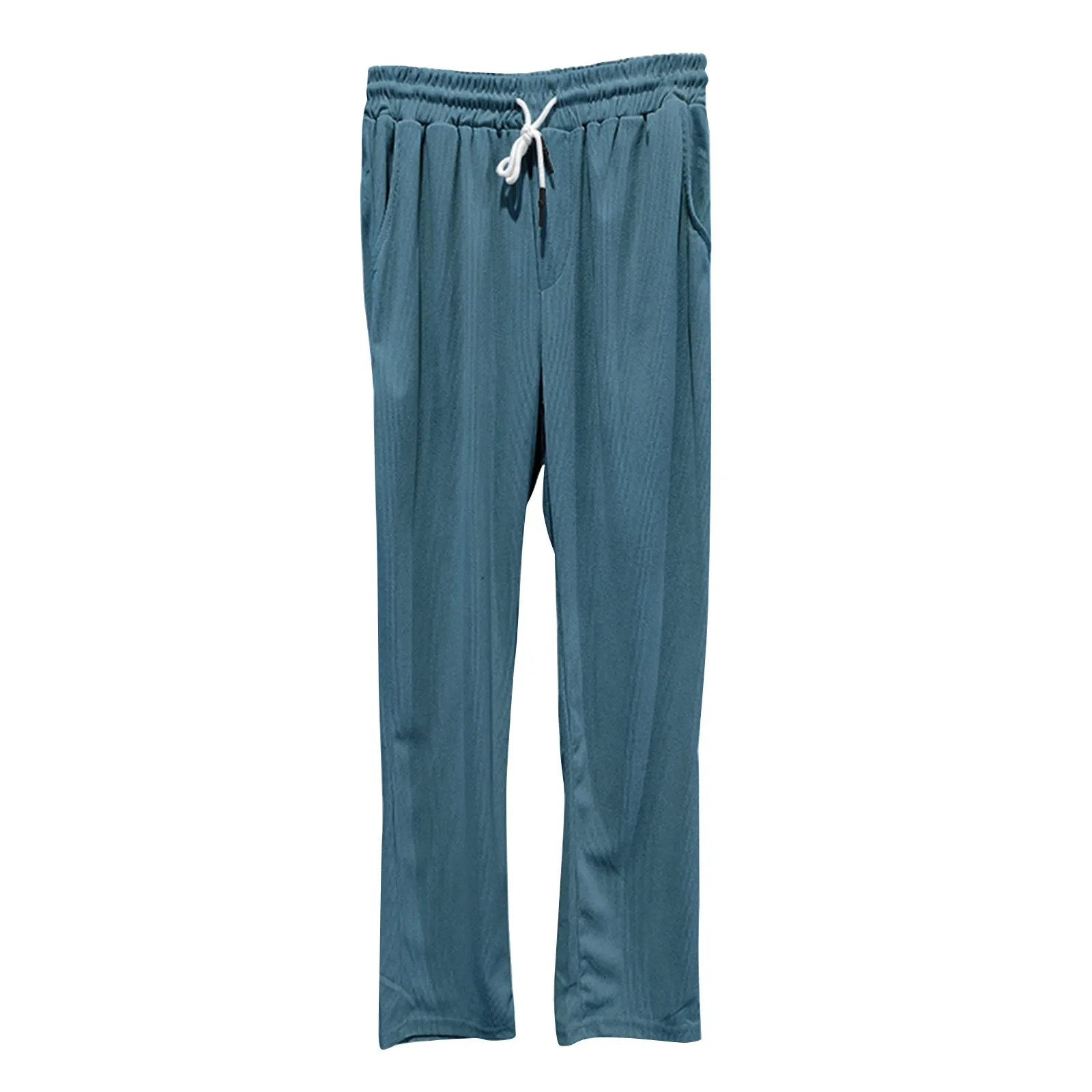 

Men's Loose Casual Solid Color Sports Drawstring Low Waist Long Trousers Large Size Fashion Basics Simple Lightweight Pants