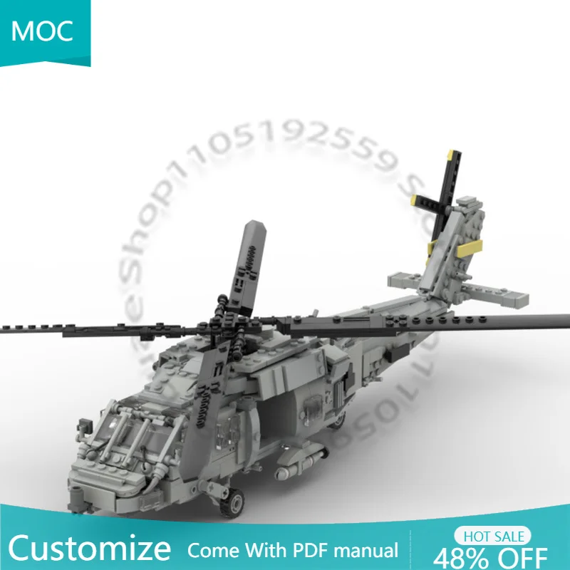 

854 PCS War series SH-60 Seahawk MOC Customize Modular Building Block Brick Model Educational Creative DIY Boy Assembly Toy Gift