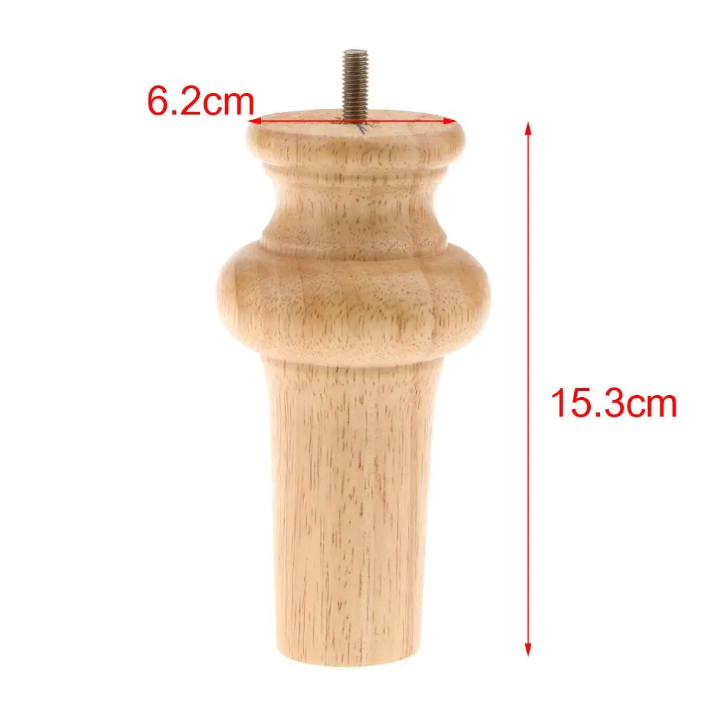 Wooden Furniture Leg Foot for Table Lounge Chair Bed Cabinet Parts Compatible with Home Furniture