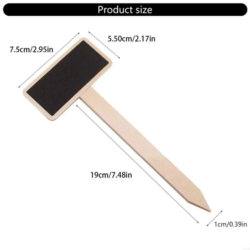 Y5LB 20Pcs/pack Mini Chalkboard Garden Stakes Label T-Type Label for Garden Plant Labels Black Board Markers Plant Signs - view 5