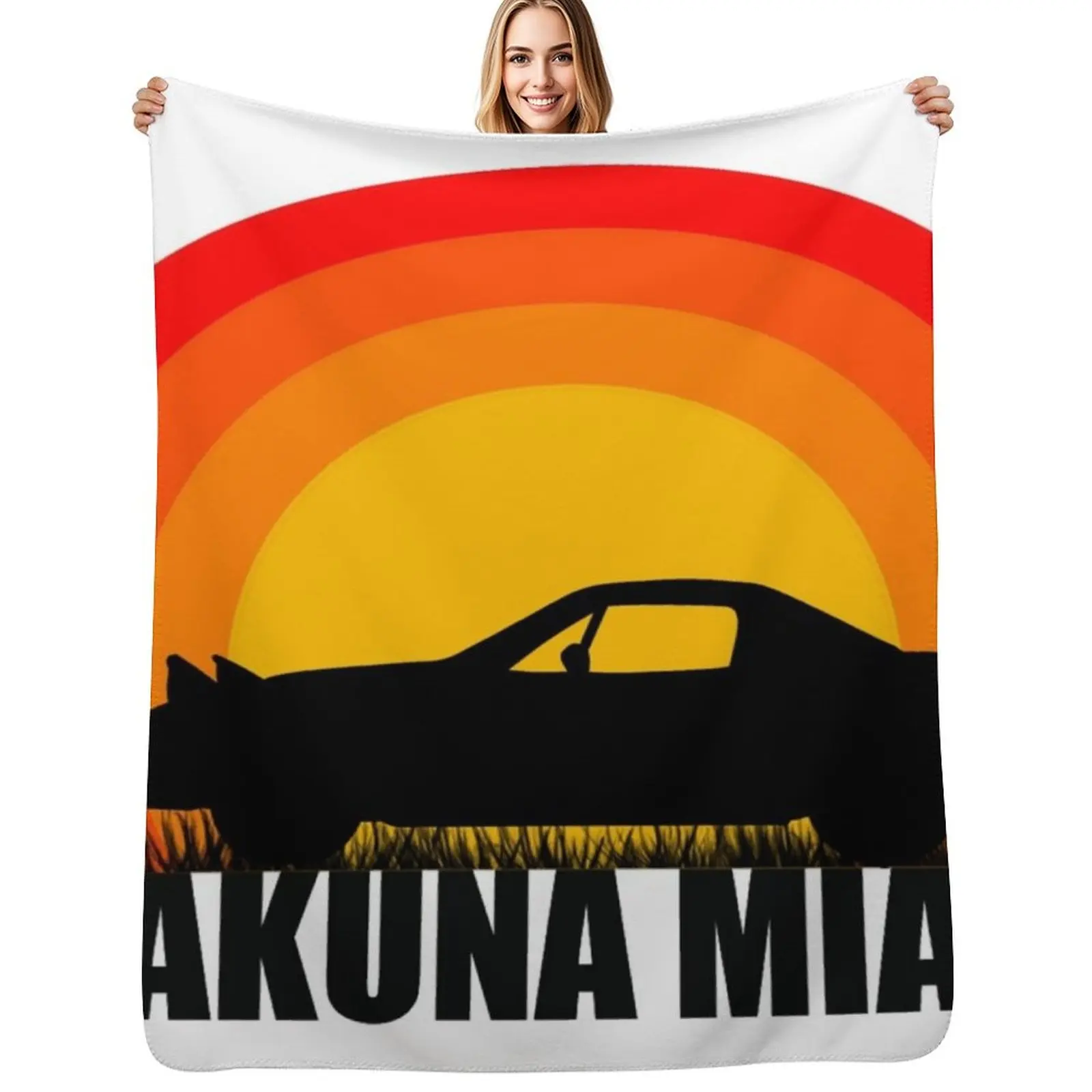 Hakuna Miata Throw Blanket Fade Resistant Durable Throw Blanket