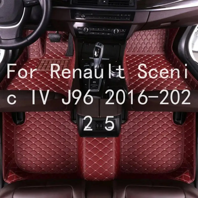 LHD/RHD Maßgefertigte Autofußmatten für Renault Scenic IV J96 2016-2022 5-Sitzer, wasserdicht, fleckenabweisend, rutschfest, mit tiefem Rand, verschleißfest, geruchlos, 5D-Fußmatten, umfassender