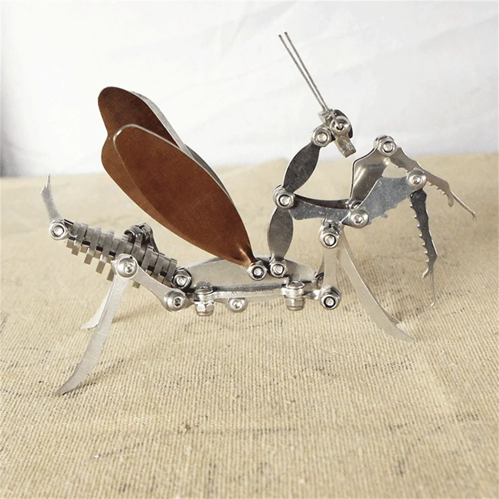Steampunk Mechanical Insect Metal Mantis Model Handmade Creative Crafts Decoration Interior Home Decoration Accessories