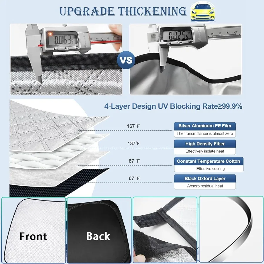 6 قطع من ظلال الشمس ذات النافذة الكاملة السميكة لسيارة تشيفي تريل بليزر 20212025 ملحقات كاملة من الأشعة فوق البنفسجية وتعتيم الخصوصية للسيارة ويندو
