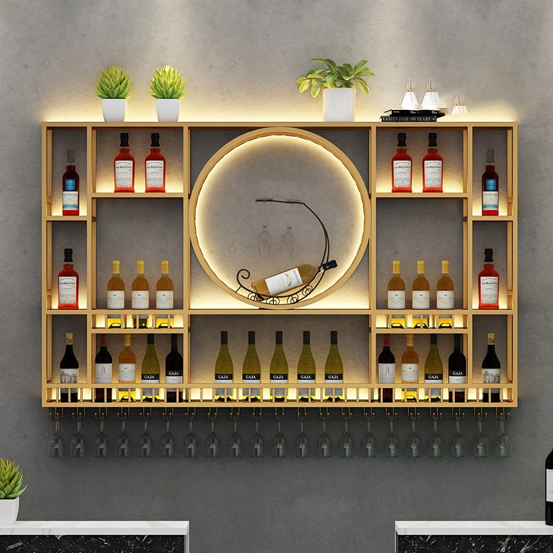 

Club Holder Restaurant Bar Cabinets Drink Unique Cellar Metal Wine Cabinets Industry Modern Mueble Para Vino Club Furnitures