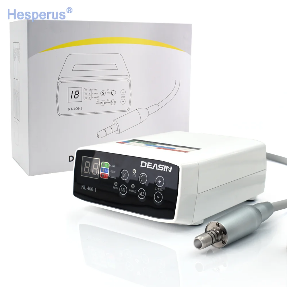 Den tal Motor elétrico funciona com peças de mão de fibra óptica 1:1 1:5 16:1LED Micromotor de motor elétrico sem escova para prática de estudantes