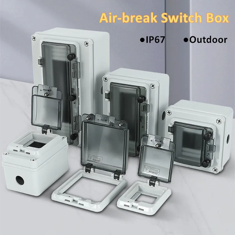 IP67 Waterproof Distribution Box With Visible Protective Window PC Cover For Circuit Breakers Switches Anti-touch Junction Box