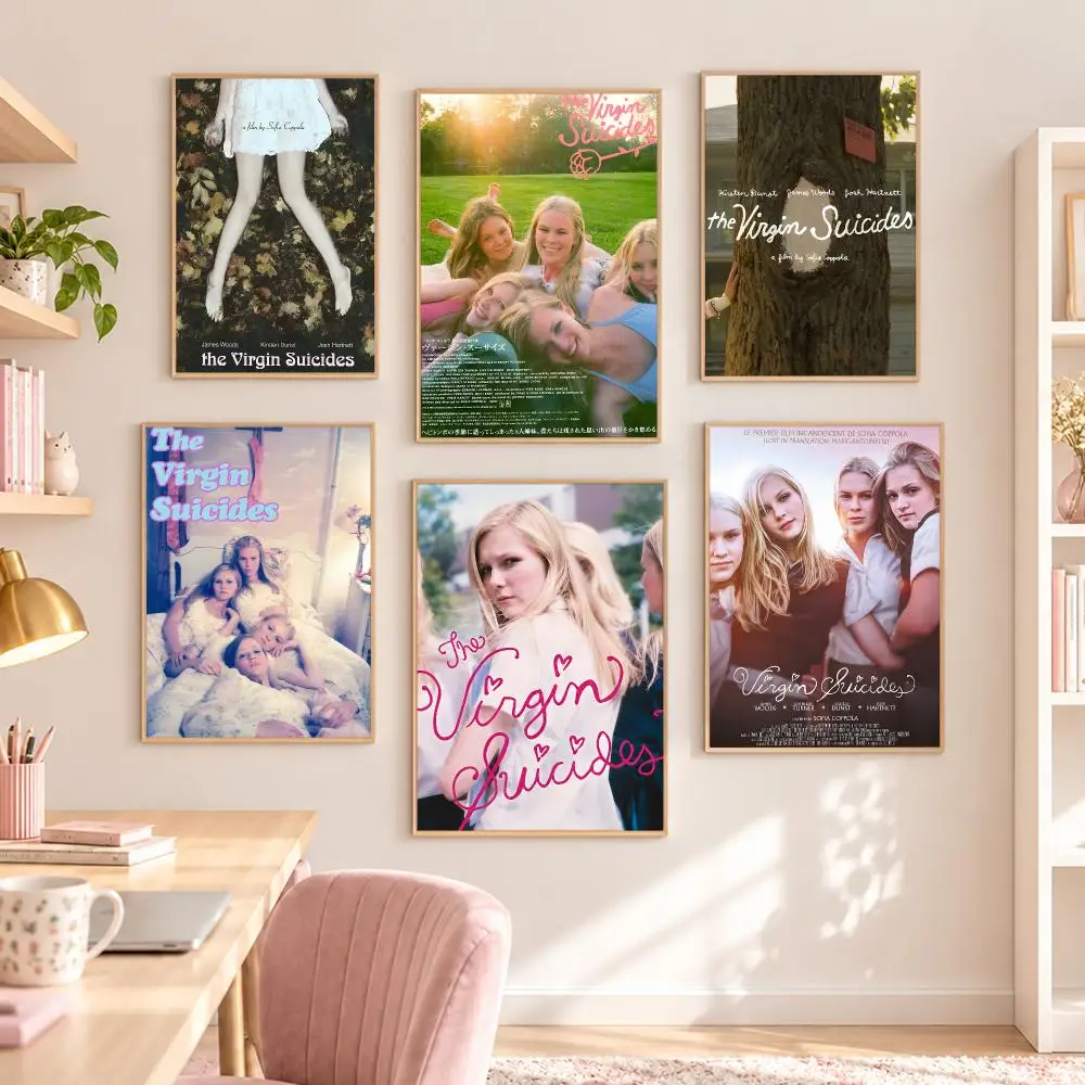 Classic Sofia Coppola Movie The Virgin Suicides Poster Self-adhesive Waterproof Paper Sticker Coffee House Bar Room Wall Decor