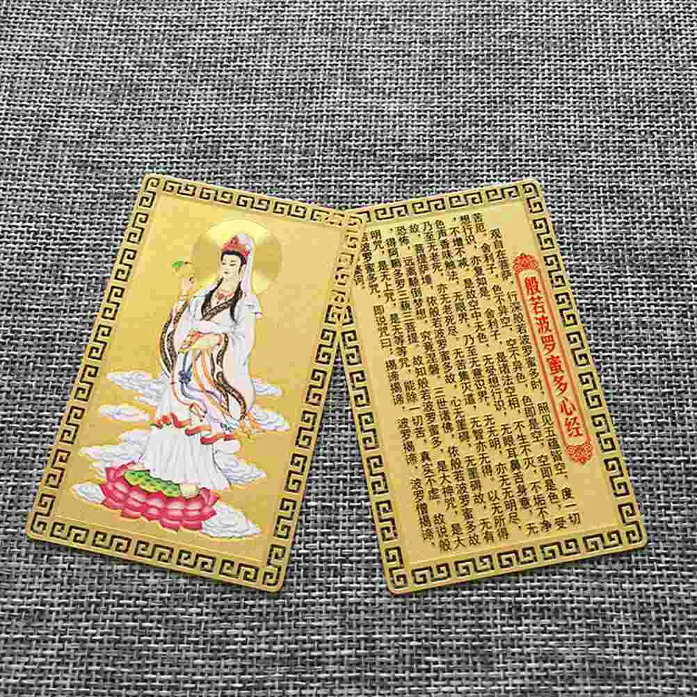 Lucky Amulet Card Traditional Gold Cards Aluminum-magnesium Alloy Delicate