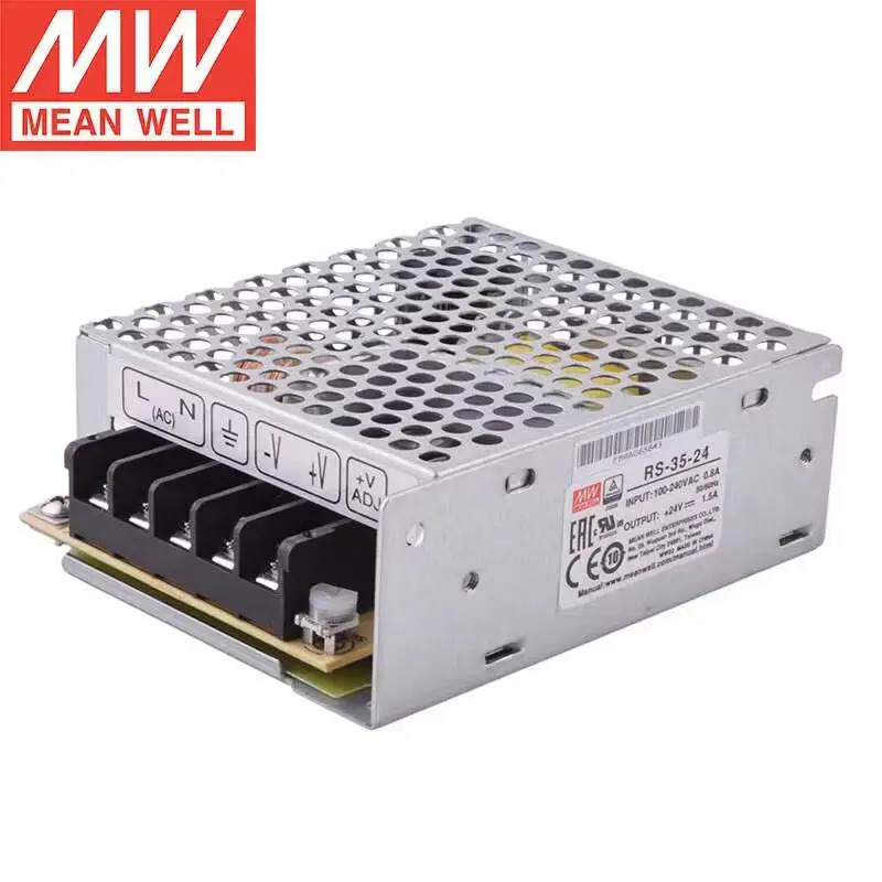 

Taiwan Mean Well RS-35-24 24V 1.5A Single Output Switching Power Supply AC-DC Brand New Original Authentic