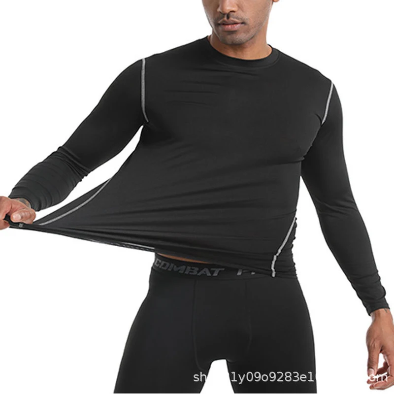 

Men Compression Running T-shirt Fitness Tight Long Sleeve Sport Shirts Training Jogging Tops Gym Sportswear Dry Fit Rashgard