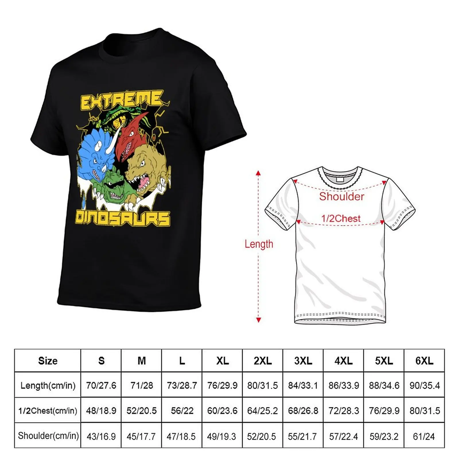 Extreme Dinosaurs T-Shirt tops shirts graphic black t-shirts for men
