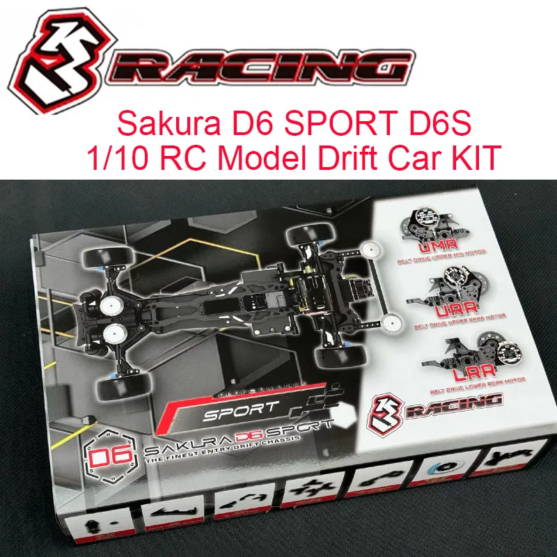 3RACING Sakura D6 Sport D6S KIT 1/10 RC Electric Remote Control Model Car Rear Drive Drift Car Frame Adults Children Toys