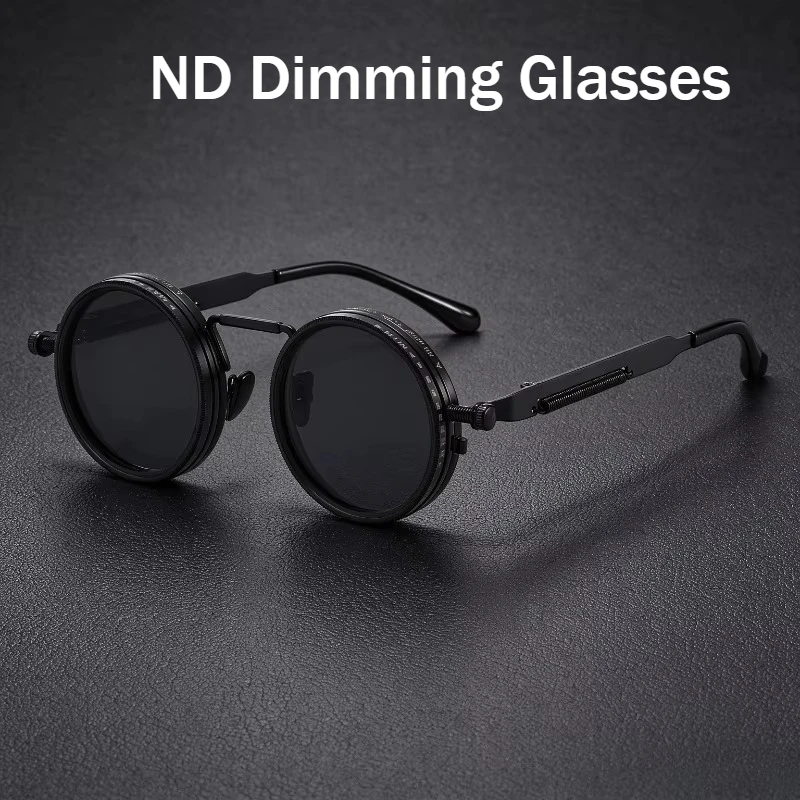 2026 Fashion New Unisex Handmade ND9 Level Sunglasses Stepless Rotating Filter Retro Polarized Sunglass Cycling Sports Glassees
