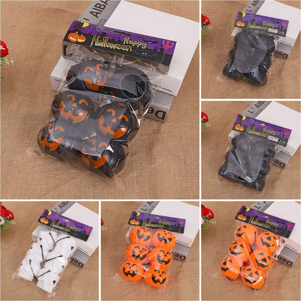 Halloween abóbora balde com alça, baldes de plástico, 6 pcs/set