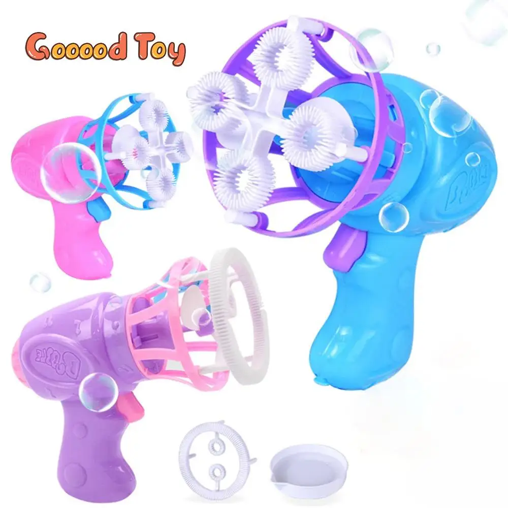 Wentylator elektryczny zestaw pistoletów bąbelkowa automatyczna zabawki do puszczania baniek do mydła dla chłopca dmuchawa impreza plenerowa prezent urodzinowy dla dzieci