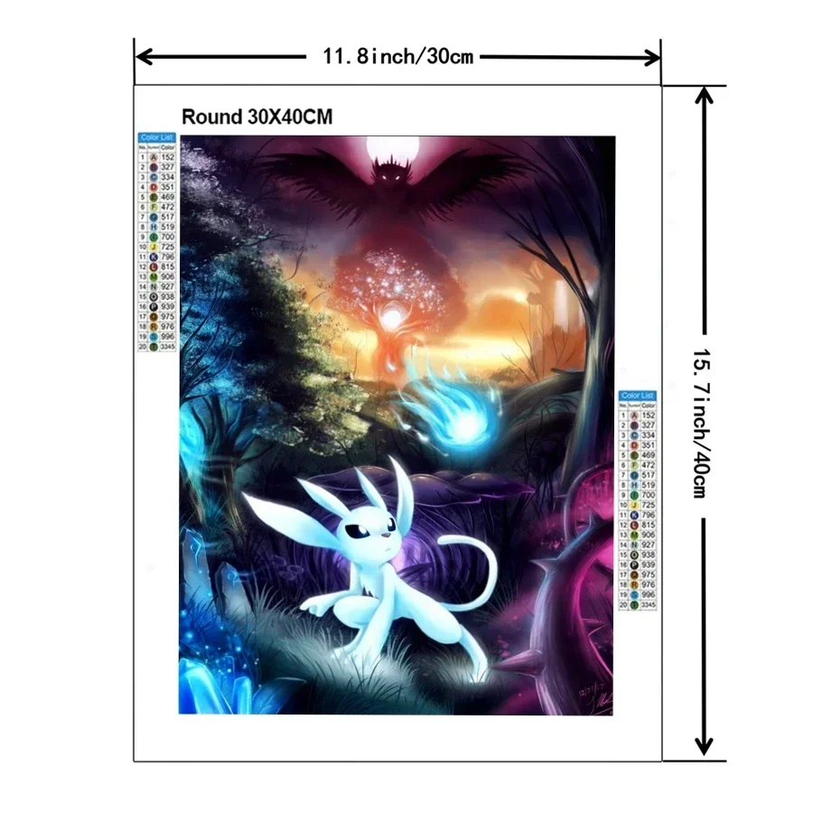 Ori et la forêt aveugle juego الماس peinture أطقم perceuses كاملة نقطة دي كروكس أربري ماجيك الدول الاسم الفسيفساء العمل الفني #3