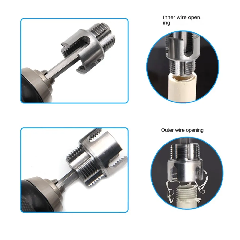

Double-Ended 4/6 Water Pipe Hole Opener Punching Drill Bit Electric Drill Hexagonal Tapping Tools Thread Openers Hex Shank