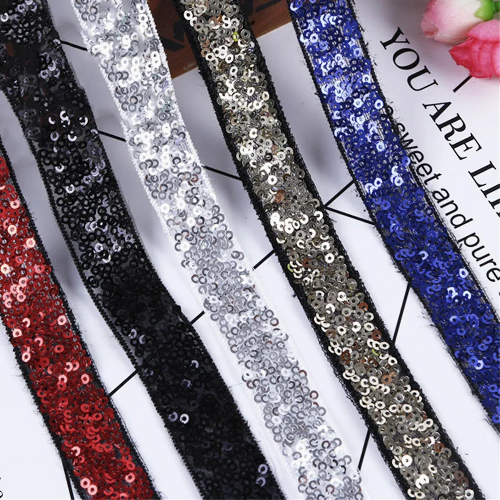 2 yards Lace Trim 20mm treccia paillettes nastro tessuto per cucire per cucito abito africano matrimonio cucito biancheria intima pizzo per