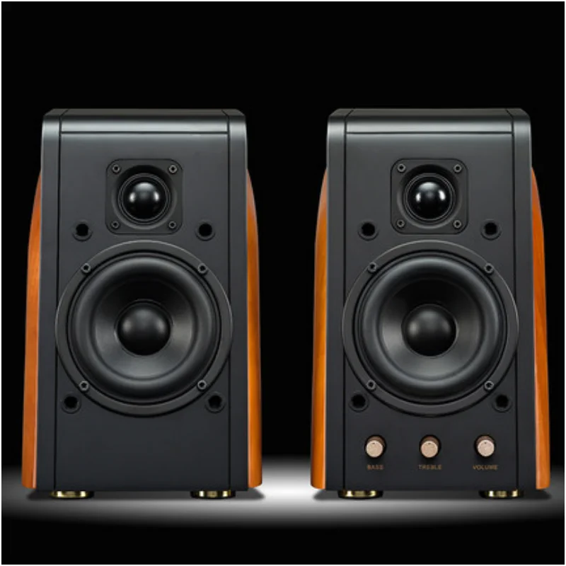 HIVI M240 Bluetooth 4.1 액티브 스피커 컴팩트 Hi-Fi 책장 스피커 Bluetooth APT-X 4.1 4" 미드 베이스 56W