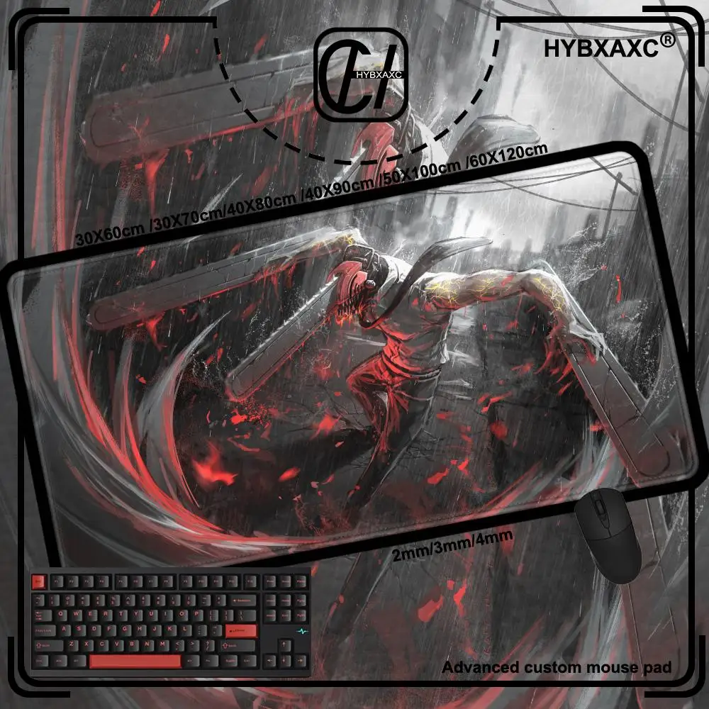Mousepad Gaming Mat Chainsaw Man Offices Accessories Xxl Mouse Pad Gamer Office Rug Computer Desk Mat Keyboard Long Pad Extended