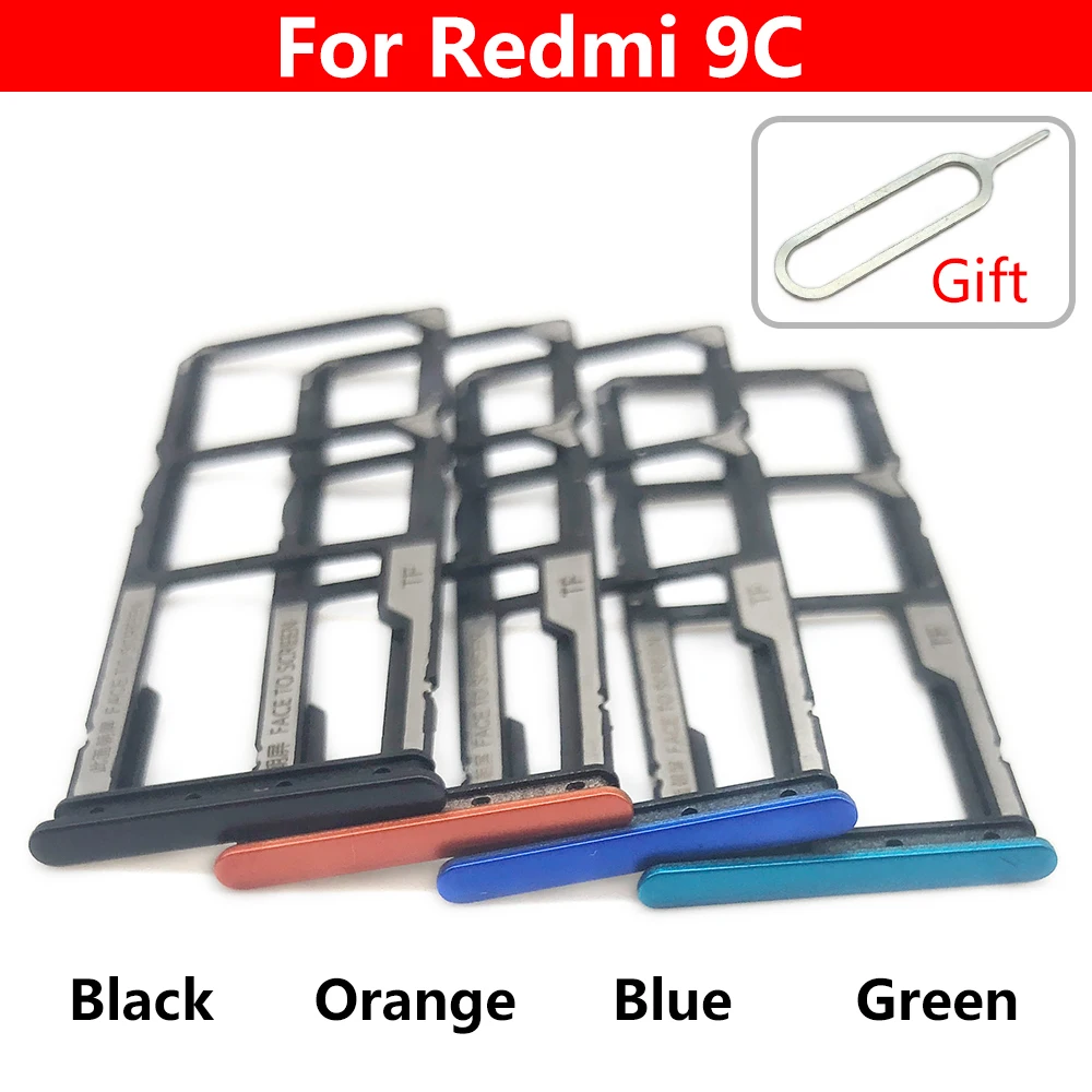 Sim&CD Card Tray For Xiaomi Redmi 9A 9C 9T SIM Card Tray Slot Holder Adapter Socket With Pin Smartphone Replacement Parts