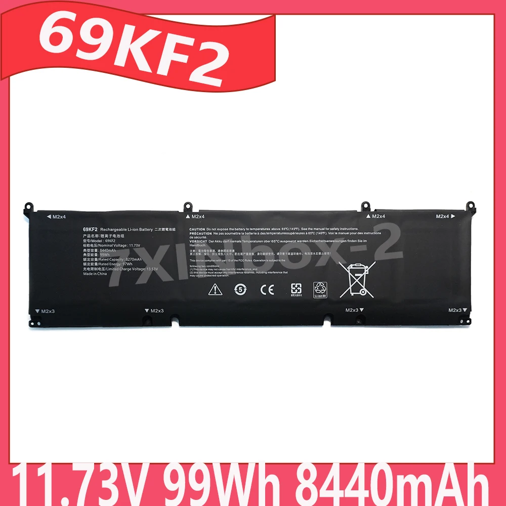 69KF2 11.73V 99Wh 8440mAh OEM Battery For Dell XPS 15 9500 9510 Precision 5550 5560 G15 5511 5520 5515 5521 G7 15 7500 P91F