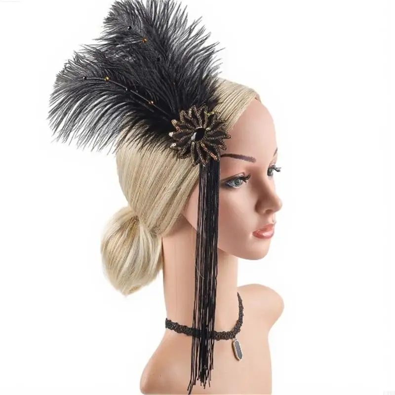 Máscara veneciana máscara máscara plumas plumas máscara Halloween para mascaradas F3MD