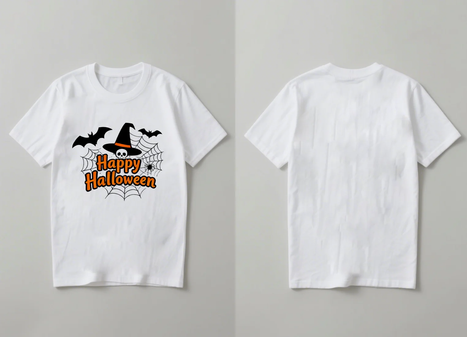 2025 T-shirt a maniche corte stampata serie Halloween Ghost Pumpkin Bat di nuova moda per uomo e donna top casual girocollo