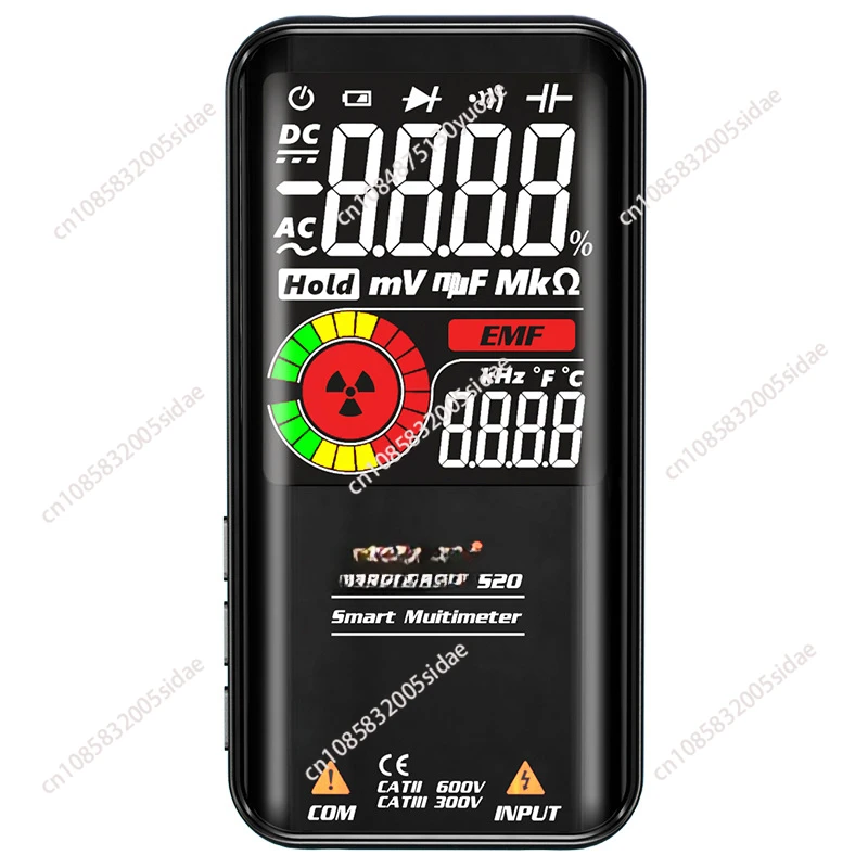 S20 EMF Meter Multimeter Electromagnetic Radiation Detector 9999 Counts Auto Range Universal Meter Radiation Detector