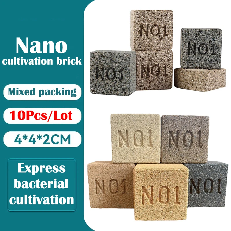 10Pcs/Lot Aquarium Nano-bacteria Bricks Filter Material Nitrifying Bacteria House Water Purification Fish Tank Filter Media