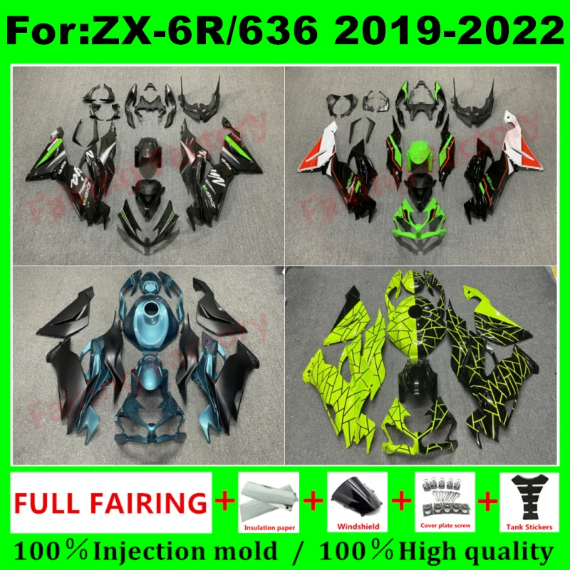 Motorcycle full Fairing kit Fit For KAWASAKI Ninja ZX6R 636 ZX-6R 2019 2020 2021 2022 19 20 21 22 whole fairings kits bodywork