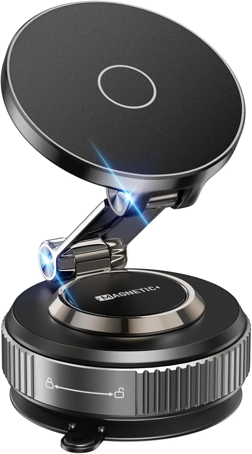 Soporte magnético para teléfono para coche 2026, 360 °   Soporte de succión de vacío ajustable para iPhone 16 Pro Max 15 14 13 12 Plus
