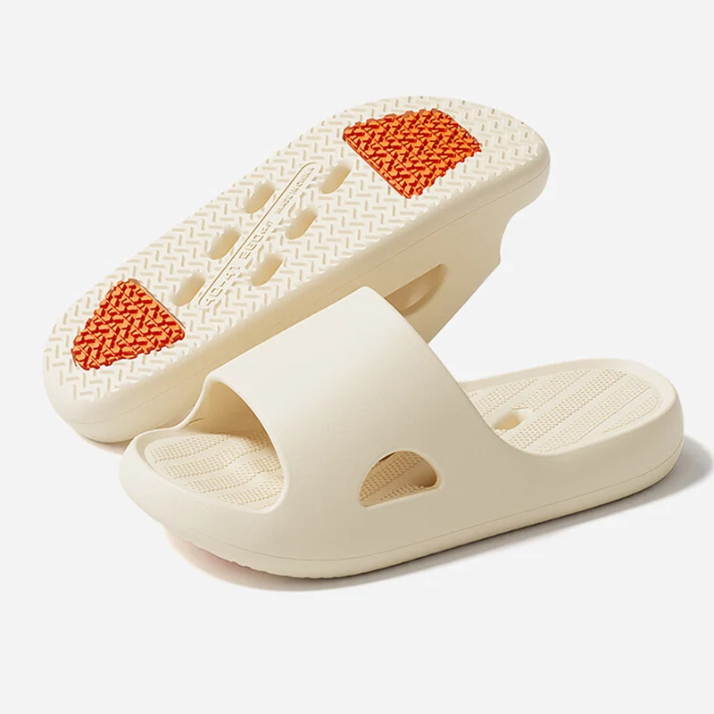 Zapatillas de interior antideslizantes cómodas para mujer embarazada, zapatillas de baño caladas para primavera y verano 2026, chanclas de casa de talla grande para parejas