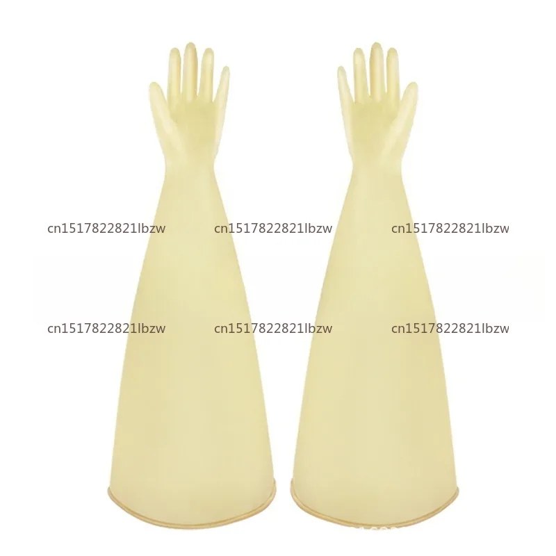 Acid and alkali corrosion resistant battery factory chemical injection box vacuum operation anaerobic box long arm latex gloves