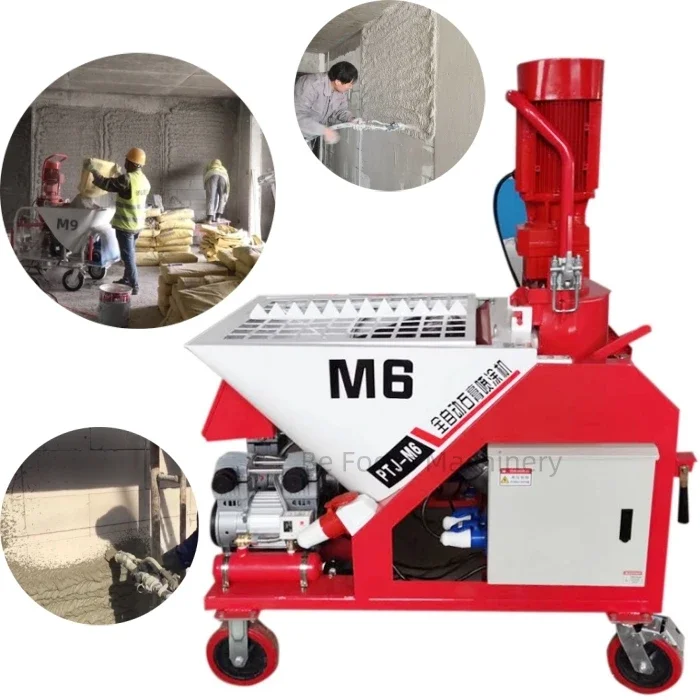 M6 High Pressure Airless Cement Plaster Putty Concrete Mortar Spraying Machine/ Gypsum Plaster Machine