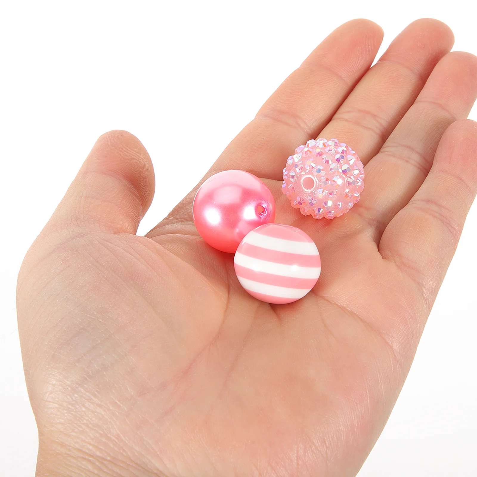 

50pcs Gold 20mm DIY Jewelry Craft Supplies Spacer Beads for Making Assorted Colored Small Beads Lightweight Portable