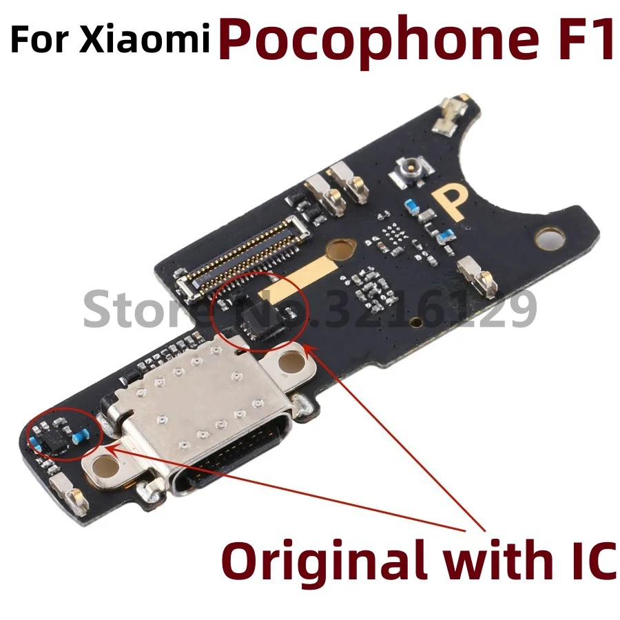 For Xiaomi Pocophone Poco F1 X3 Pro NFC USB Charging Connector Board Port Dock With Microphone Flex Cable