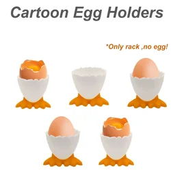 Egg Cups Cartoon Holders Cute Creative Shape Fun Duck Feet Shaped Rack Breakfast Brunch Boiled Eggs Container Kitchen Supplies