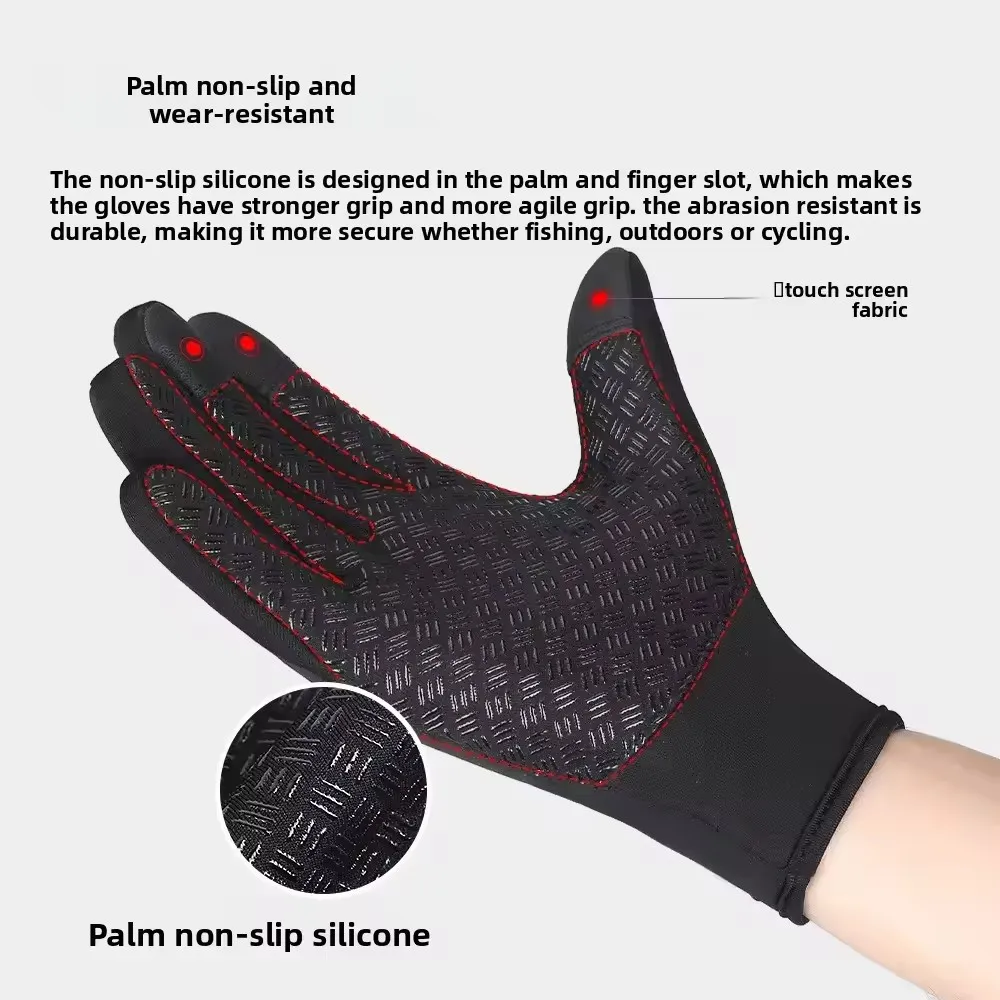 Cycling Gloves Winter Touchscreen Warm Women Bicycle Gym Outdoor Driving Motorcycle Waterproof Thermal Non-Slip Gloves