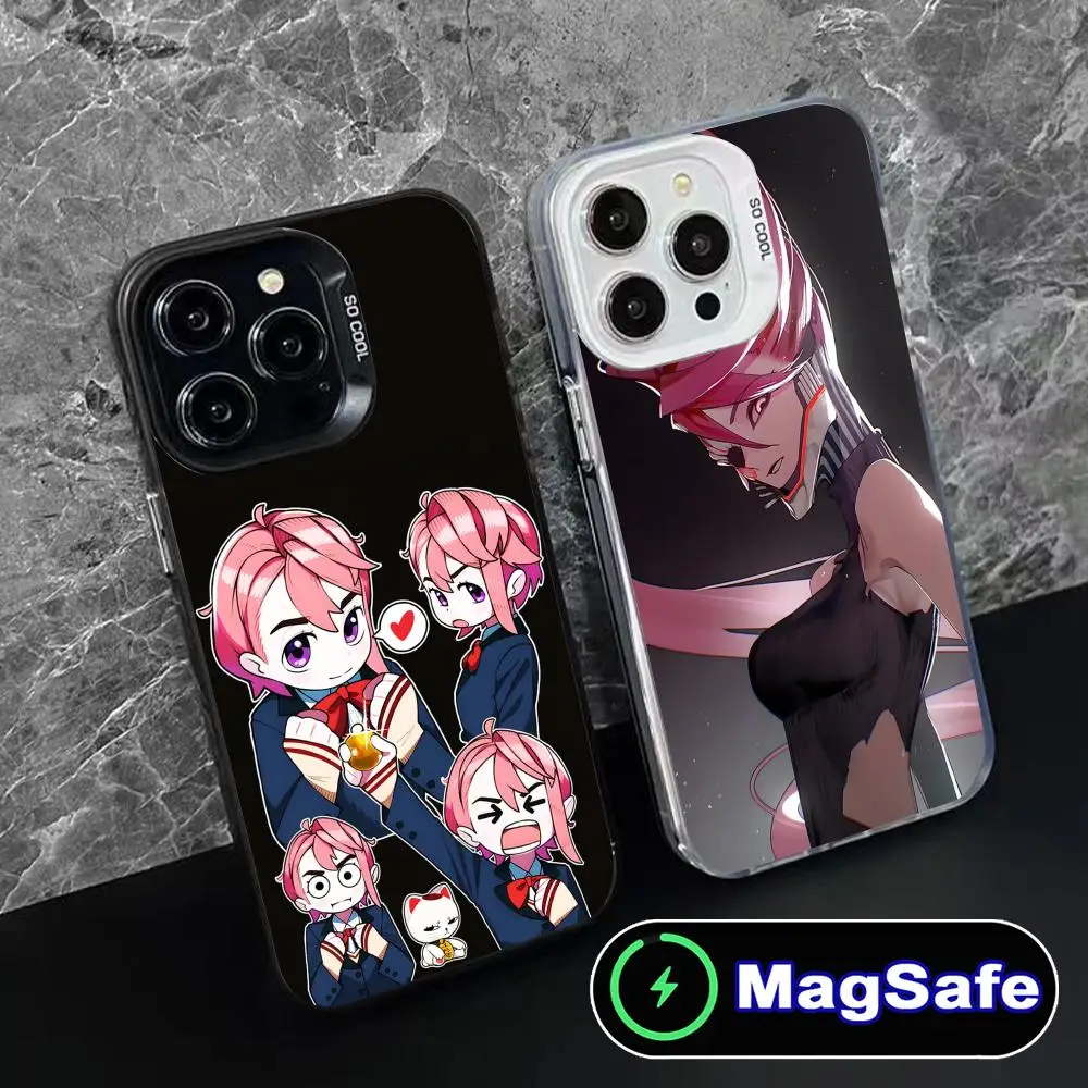 

Dandadan Aira Shiratori Phone Case for iPhone 16 15 14 13 12 11 Pro Max Plus MagSafe Translucent Colour Protective Pretty Cover