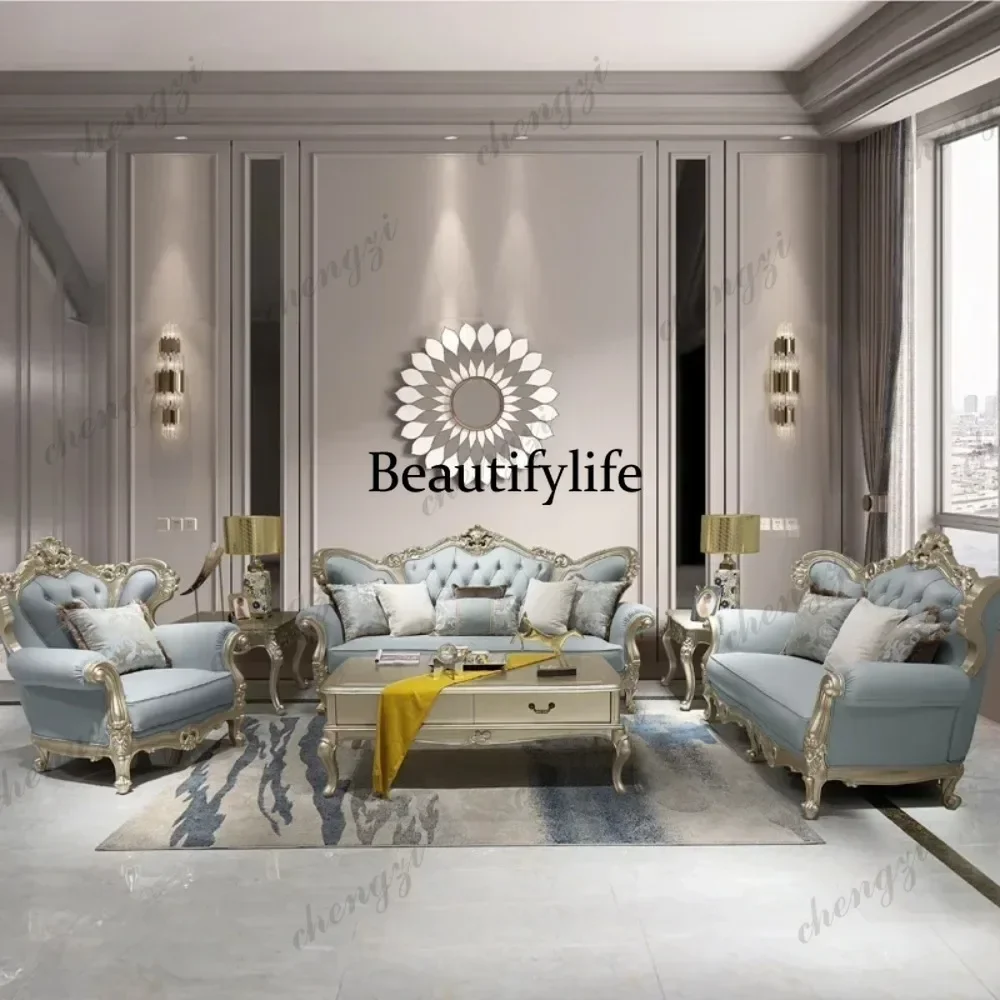 D178 Replica Luxury Living Room Sofa Genuine Leather Solid Wood Living Room Sofa Study Comfortable Apartment Muebles Patio