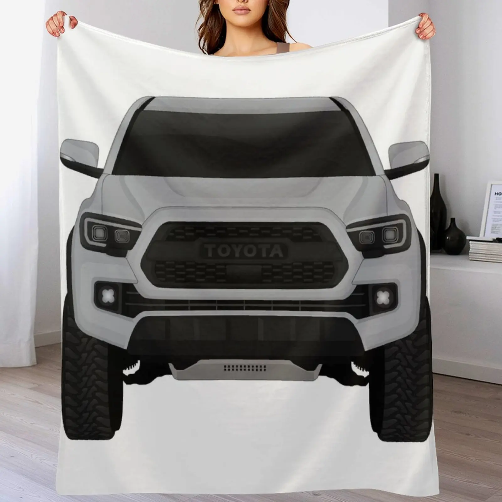 Toyota Tacoma Silver Throw Blanket Summer Beddings Baby Custom Blankets