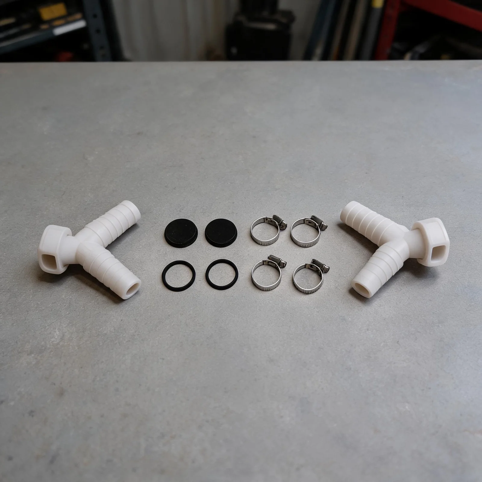 Space Efficient Y Drain Adapter for For washing Machines and Dishwashers DN25 Dual Connection with Leak Protection