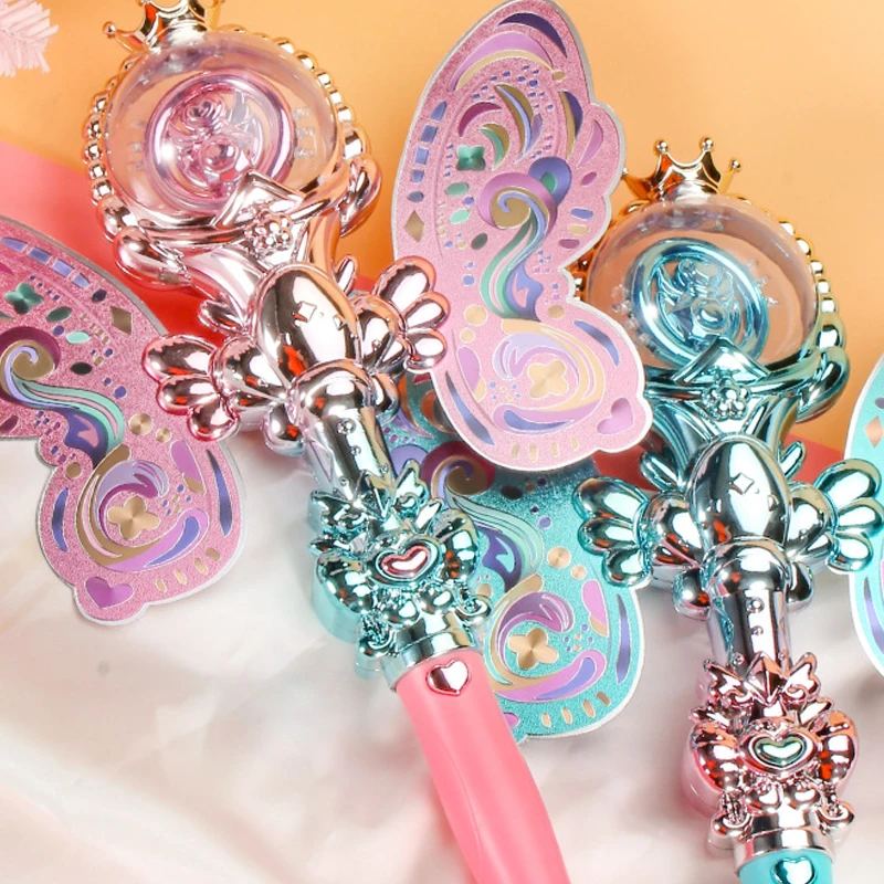 عصا سحرية لخراف الملاك المتلألئة، صولجان الأميرة اللطيفة، أضواء حالمة مبهرة، موسيقى، هدية لعبة الفتاة، XT203