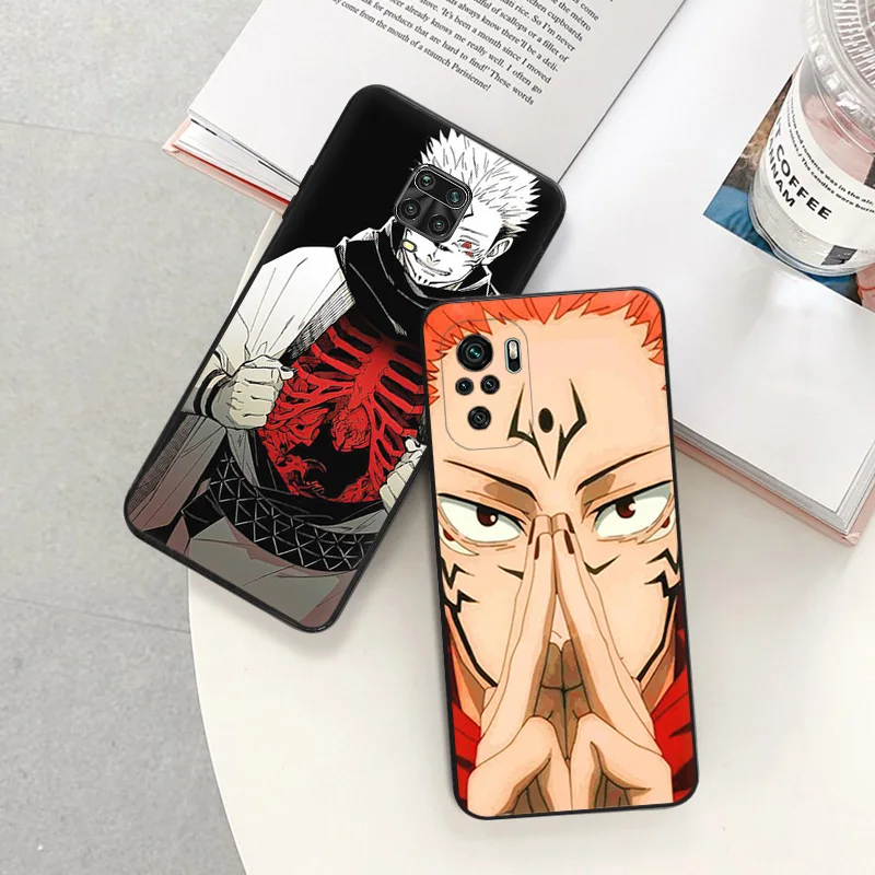 Matte Phone Cases For Redmi 9 9A 9C 9T K40 K60 A3 A2 A1 Plus Note 9s 8T 7 8Pro A3X Ryomen Sukuna Jujutsu Kaisen Black Soft Cover