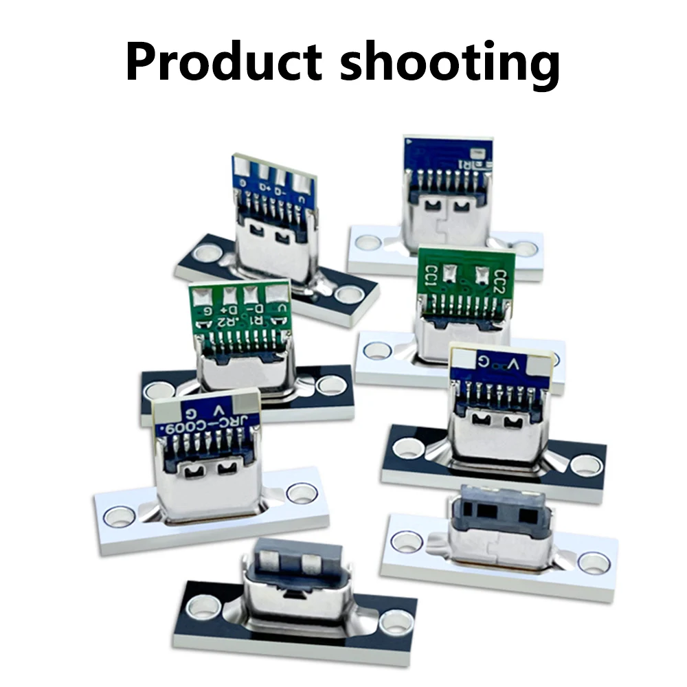 DC5V 5A Type-C 2Pin 4Pin 5Pin 6Pin USB Jack 3.1 Female Connector Jack Charging Port USB Socket Connector With fixing plate