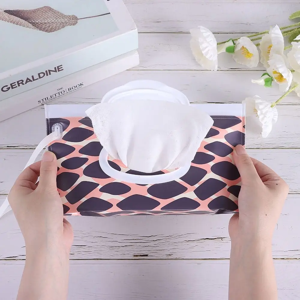 Baby Wet Wipes Bag Tissue Box Reusable Portable EVA Wet Wipe Pouch Case Flip Cover Snap-Strap Outdoor Useful Tissue Box